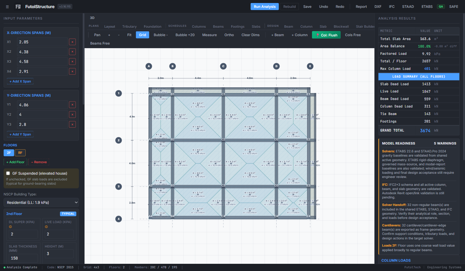 FutolStructure framing plan workspace